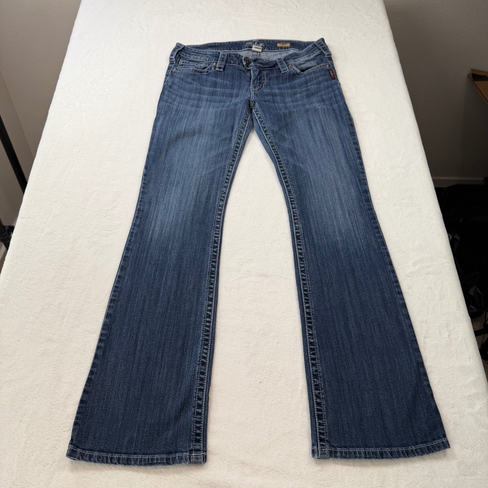 Silver Jeans Tuesday Bootcut Womens 31x35 Blue Medium Wash‎ Good Contrast Stitch